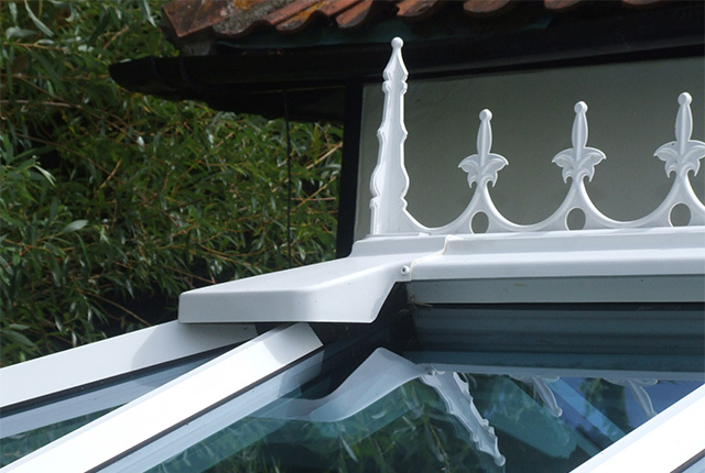 Gleaming conservatory roof glass